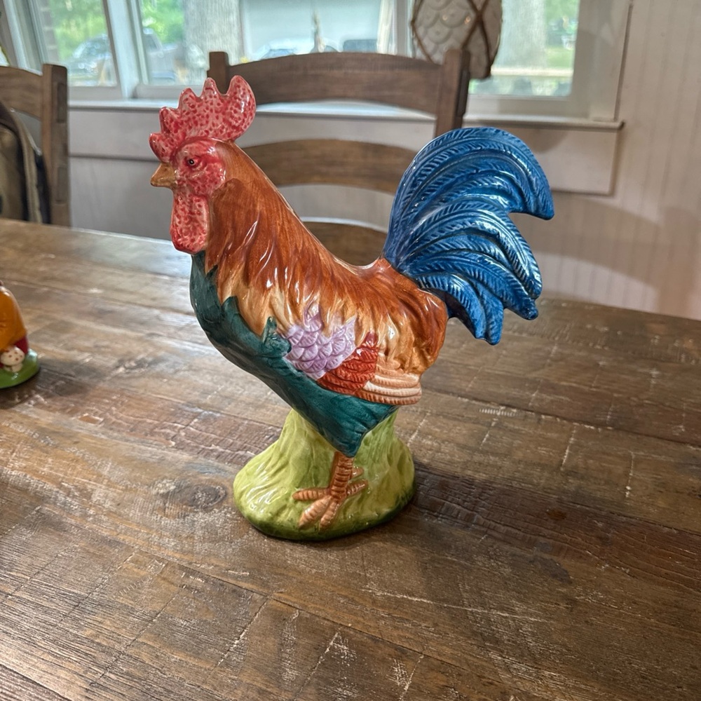 GHA Marijke Ceramic Rooster Figurine - Multicolor